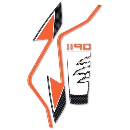 Adesivi 3D PROTEZIONE PARAFANGO MOTO ANTERIORE 19" compatibile per KTM 1190 ADVENTURE